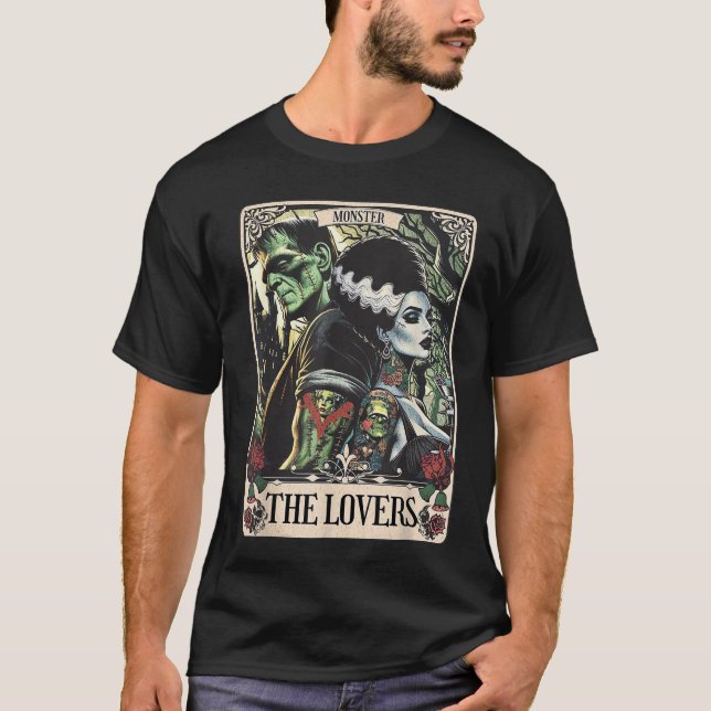 Monster Frankenstein och Bride Älskare Taro T Shirt (Framsida)