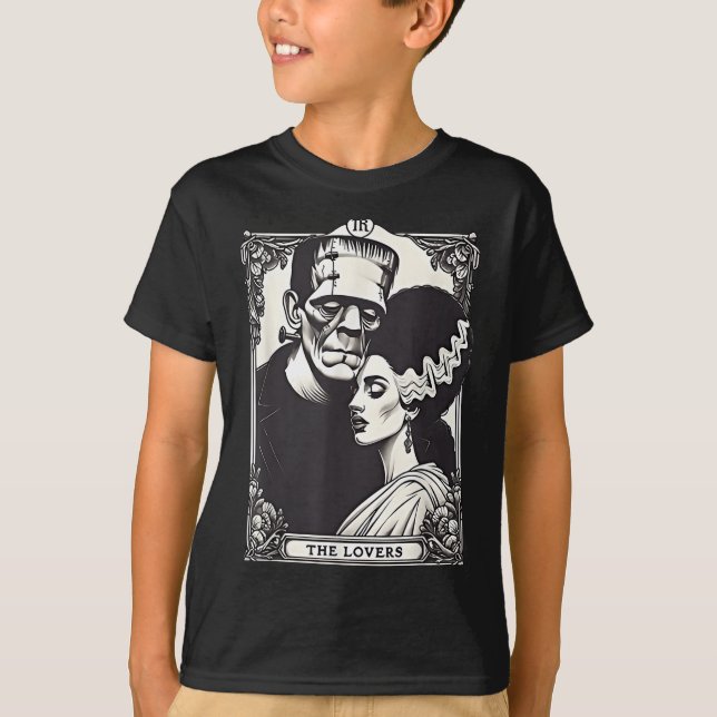 Monster Frankenstein och Bride Älskare Taro T Shirt (Framsida)