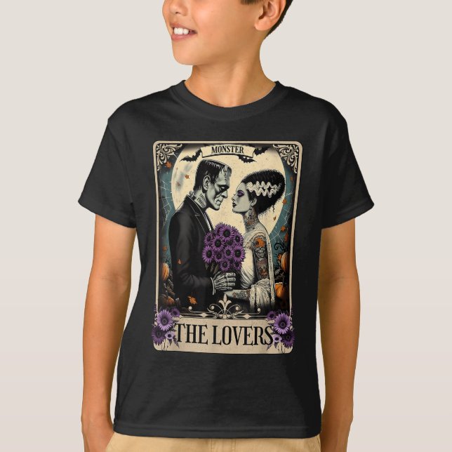 Monster Frankenstein och Bride Älskare Taro T Shirt (Framsida)