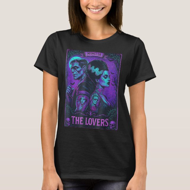 Monster Frankenstein och Bride Älskare Taro T Shirt (Framsida)
