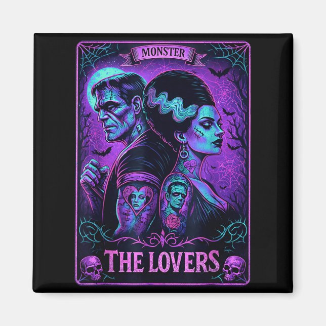 Monster Frankenstein och Brud De Älskande Magnet (Framsidan)