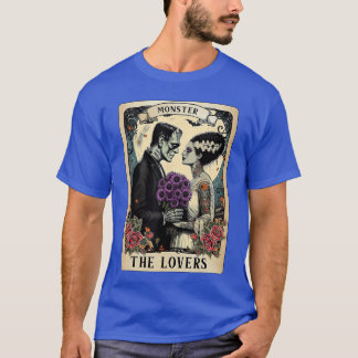 Monster Frankenstein och Bruden Loversarot Ca T Shirt