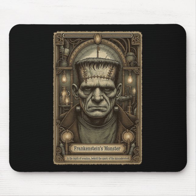 Monster Frankensteins Vintage Halloween Tarot C Musmatta (Framsidan)