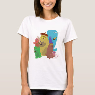 Monster Friends For Character Tecknad Art T-shirt