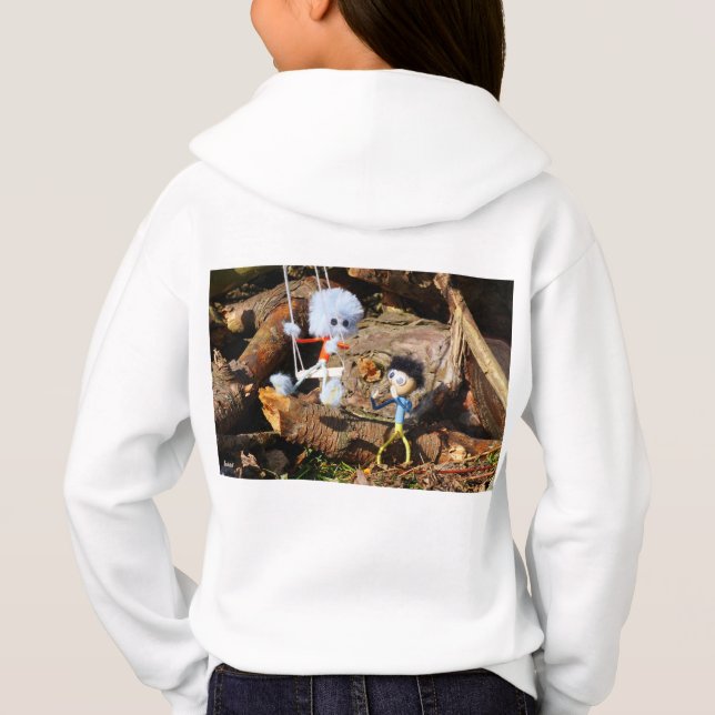 Monster Fubby op schommel. T Shirt (Baksida)