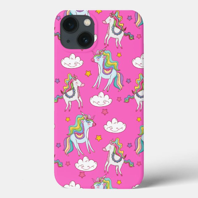 Mönster Funny Unicorn Cute (Baksida)