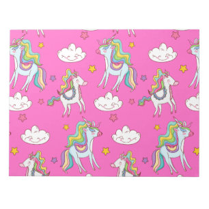 Mönster Funny Unicorn Cute Anteckningsblock