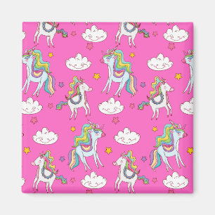 Mönster Funny Unicorn Cute Magnet