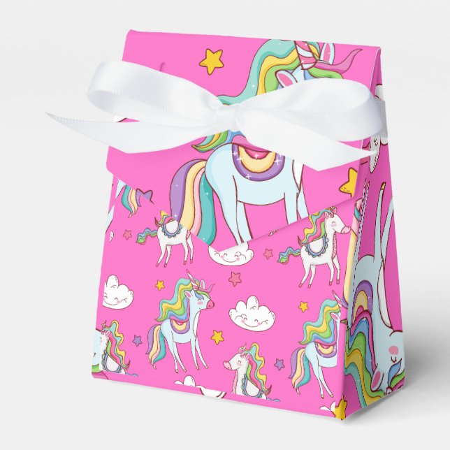 Mönster Funny Unicorn Cute Presentaskar (Framsidan Sidan)