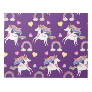 Mönster Funny Unicorn Magic Horse Cute Anteckningsblock