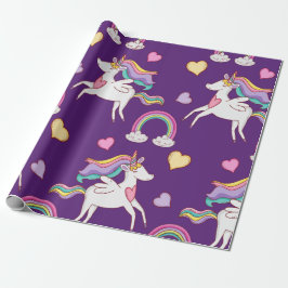 Mönster Funny Unicorn Magic Horse Cute Presentpapper