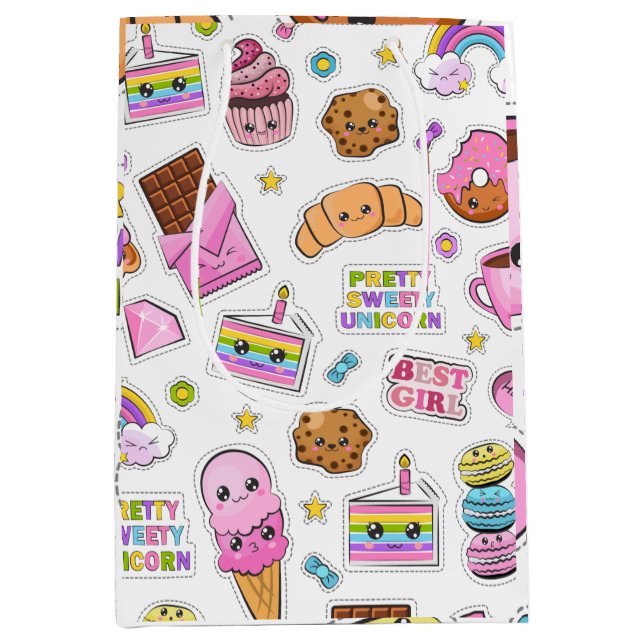Mönster Funny Unicorn Magic Rainbow Cute (Framsidan)