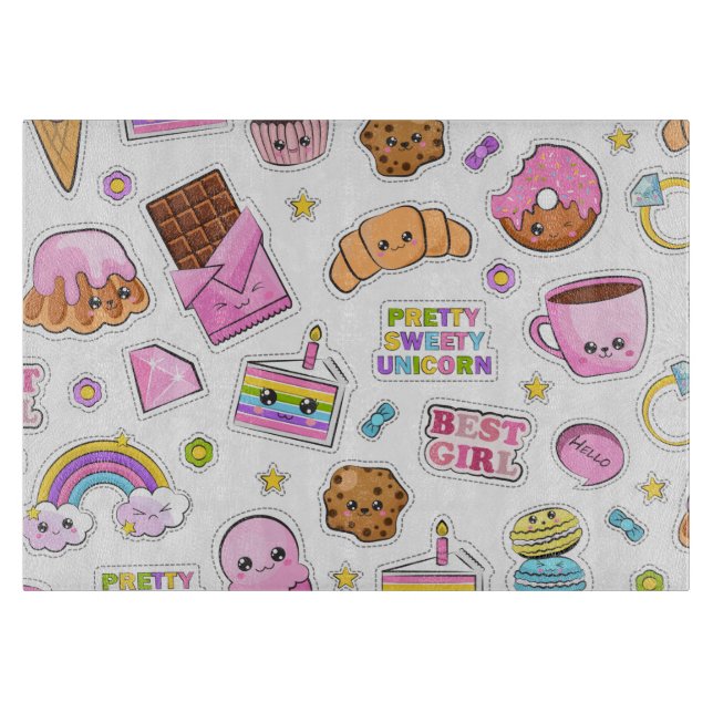 Mönster Funny Unicorn Magic Rainbow Cute (Framsidan)