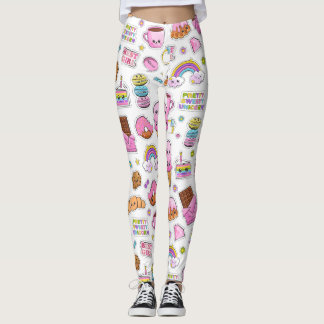 Mönster Funny Unicorn Magic Rainbow Cute Leggings