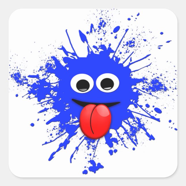 Monster Fyrkantigt Klistermärke (Framsida)