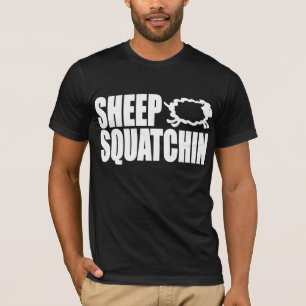 Monster & gåtor SHEEPSQUATCH för FÅR SQUATCHIN Tee Shirt