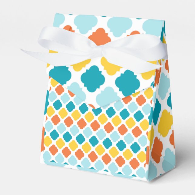 Mönster Geometric Vintage Snyggt Modern Presentaskar (Framsidan Sidan)