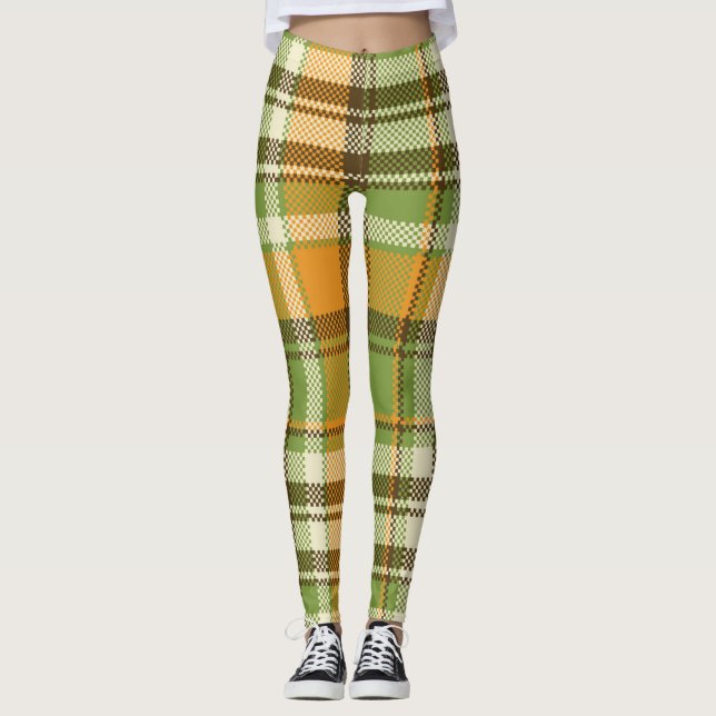 Mönster Geometric Vintage Trendig Mode Leggings (Framsida)