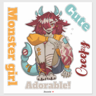 Monster girl klistermärken