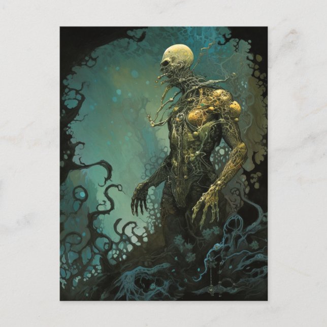 Monster Gothic Horror Art Vykort (Framsida)