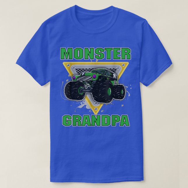 Monster Grandpa Monster Truck Are My Jam Grandfath T Shirt (Design framsida)