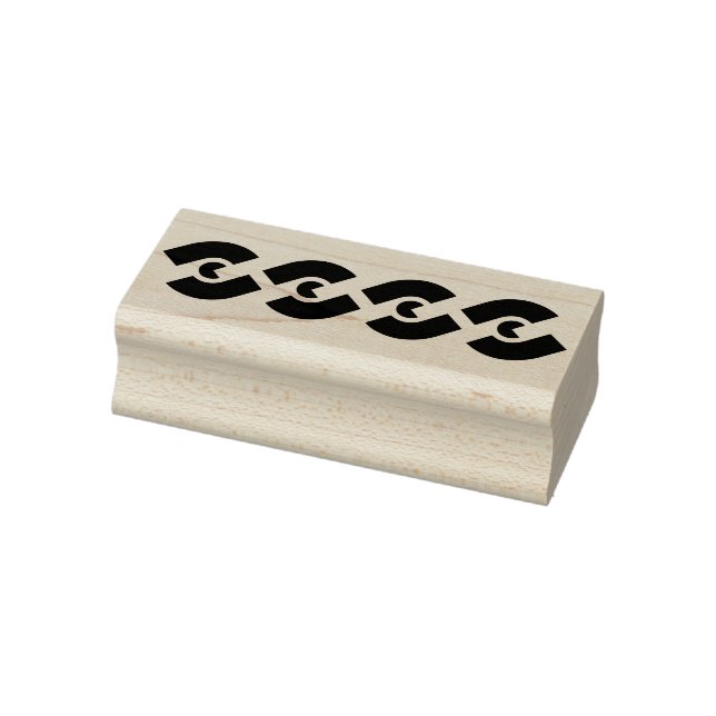 Mönster gräns silhuette art frimärke stämpel (Stämpel)