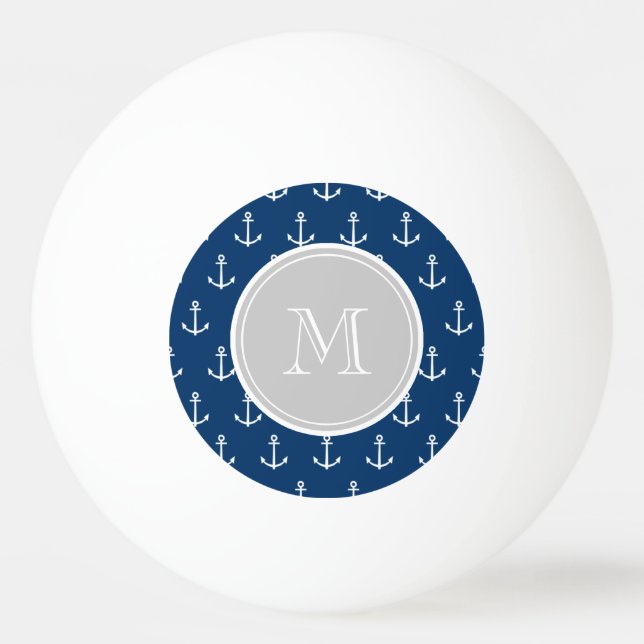 Mönster, Grått Monogram Pingisboll (Framsidan)