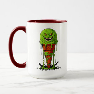 Monster Grön Glasskon Näsligt Drypande Skräck Mugg