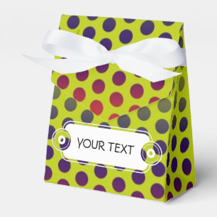 Mönster - grön röd blått pricker + din text presentaskar