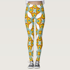 Mönster grönt leggings