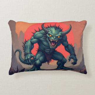 Monster Grönt Pillow Prydnadskudde