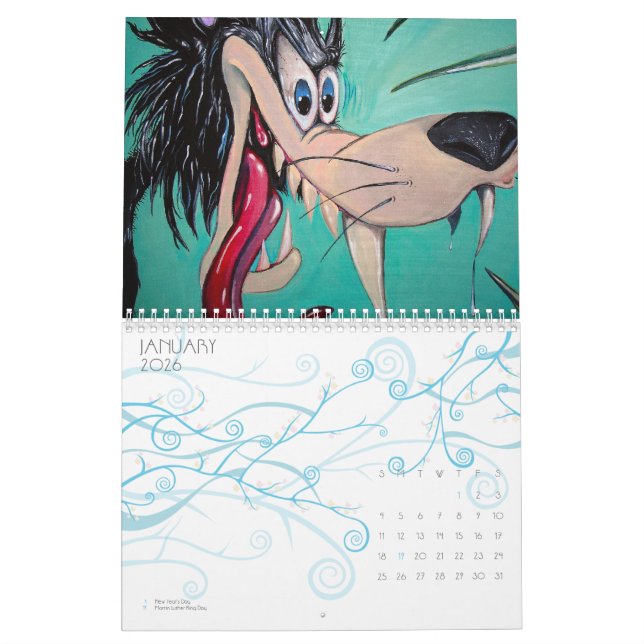 Monster, grottor och märkre 2012 kalender för 12 (Jan 2026)