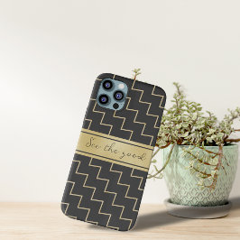 Mönster guld zigzag iphone case