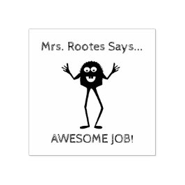 Monster Guy Teacher Rubber Art Frimärke Stämpel