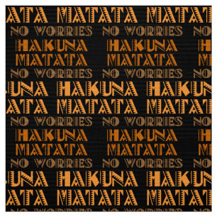 Mönster Hakuna Matata, inga bekymmer i Swahili Tyg
