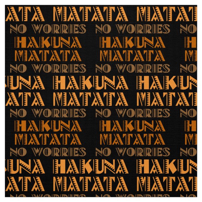 Mönster Hakuna Matata, inga bekymmer i Swahili Tyg (Provkarta)