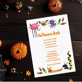 Monster Halloween Bash Inbjudningar