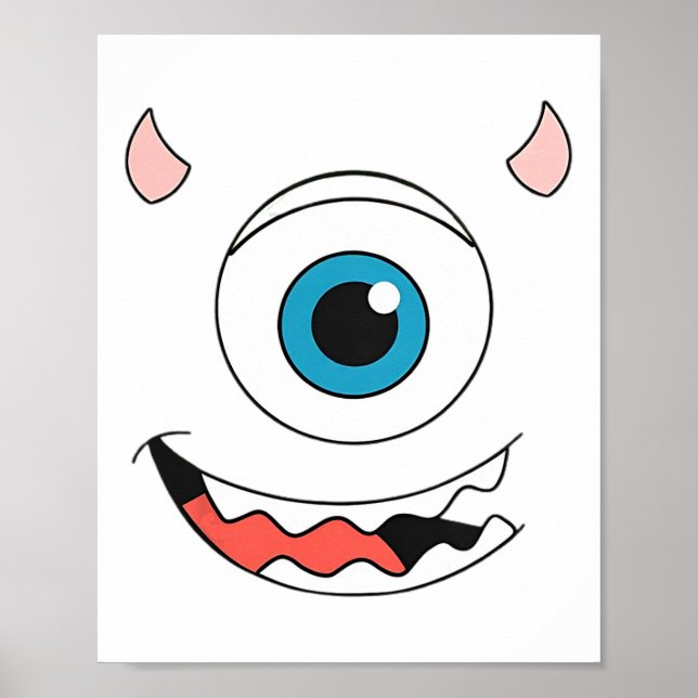 Monster Halloween Costume Monsters Universiteten F Poster (Framsidan)
