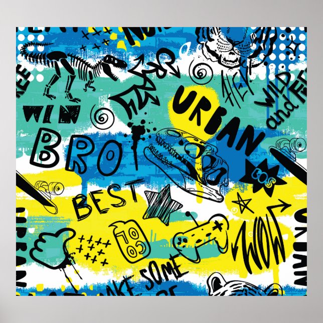 Monster Hand plockade Kids Mönster Poster (Framsidan)