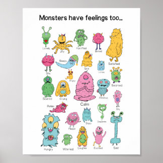 Monster har en känsla poster