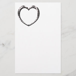 Mönster Heart Anpassningsbar Brevpapper