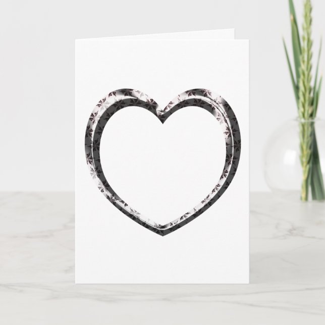 Mönster Heart Anpassningsbar Kort (Framsida)