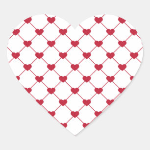 Mönster/Hearts Hjärtformat Klistermärke