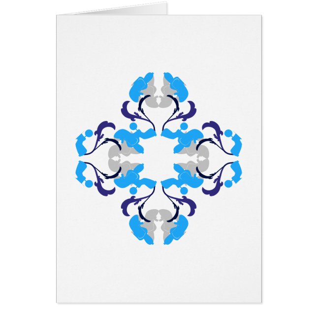 Mönster Hundar Hälsningskort (Framsidan)