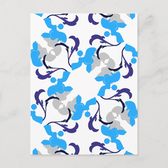 Mönster Hundar Vykort (Framsida)