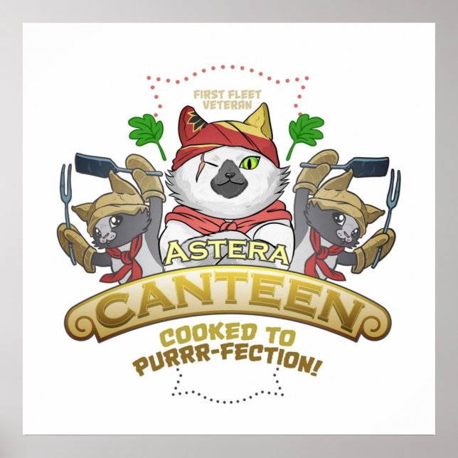 Monster Hunter Palico Cat Meowscular Chef Poster (Framsidan)