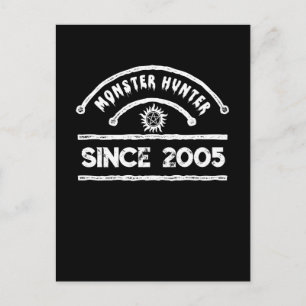Monster Hunter Sigil Förfallen Typografi Helg Vykort