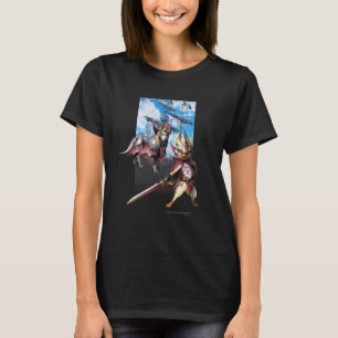 Monster Hunter Stiga upp:sunast Palico&palamute T Shirt