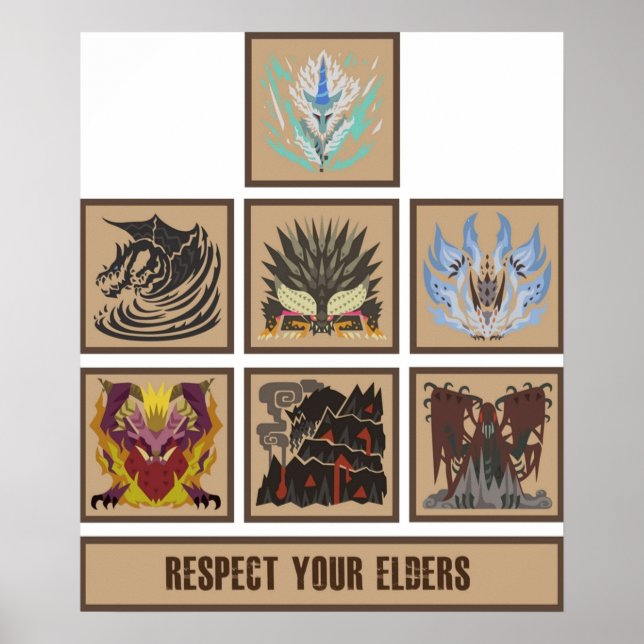 Monster Hunter World Elder Dragons Poster (Framsidan)