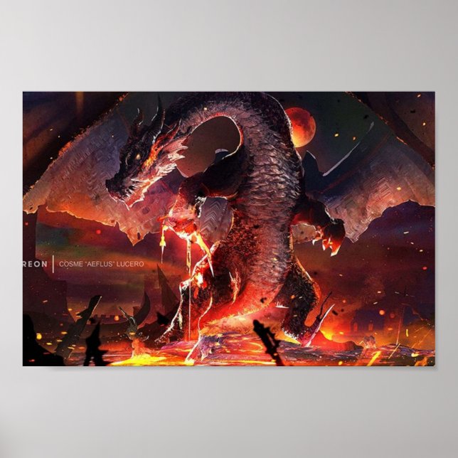 Monster Hunter World Fire Dragon Poster (Framsidan)